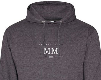 Established 2000 Hoodie - Roman Numerals Birthday - Cotton Pullover Jumper - Christmas Gift - Tee Top Present for Son, Bro, Boyfriend - 909