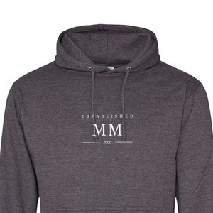 Sudadera con capucha establecida en 2000 - Cumpleaños de números romanos - Jersey de algodón - Regalo de Navidad - Camiseta superior presente para hijo, hermano, novio - 909