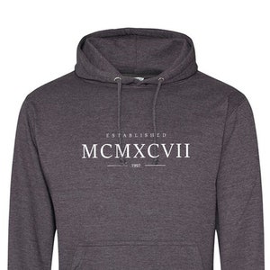 Etabliert 1997 Hoodie - Römische Ziffern Geburtstag - Baumwolle Pullover Pullover - Weihnachtsgeschenk - Tee Top Geschenk für Sohn, Bro, Freund - 906