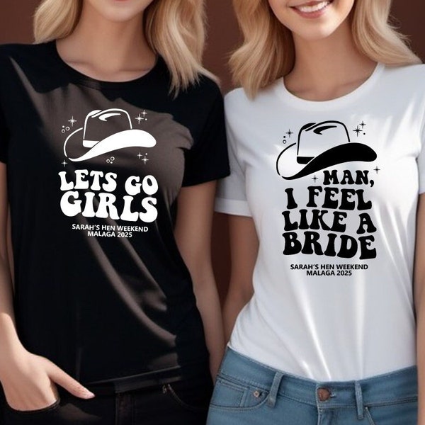 Man, I Feel Like a Bride Tshirts - Custom Personalised Hen Party Bridal Tops - Personalized Wedding Tee's for Bachelorette Weekends - 974