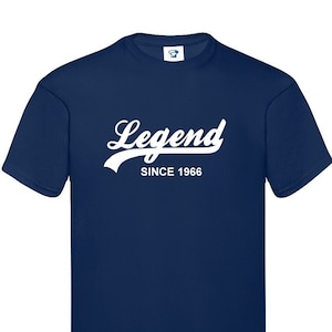 Legende Seit 1966 T Shirt - Weiches Baumwoll T-Shirt oder Hoodie - Geburtstag, Vatertag, Weihnachtsgeschenk - T-Shirt Top Geschenk für Papa, Opa, 759