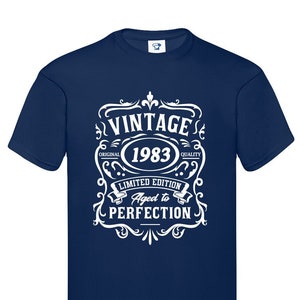 1983 Geburtstag T Shirt - Lustiges Vintage Bday Style Top - Geburtsdatum Jahr - Coole Geschenk Tee Ideen für Opa, Papa, Mama, Vatertag, 709