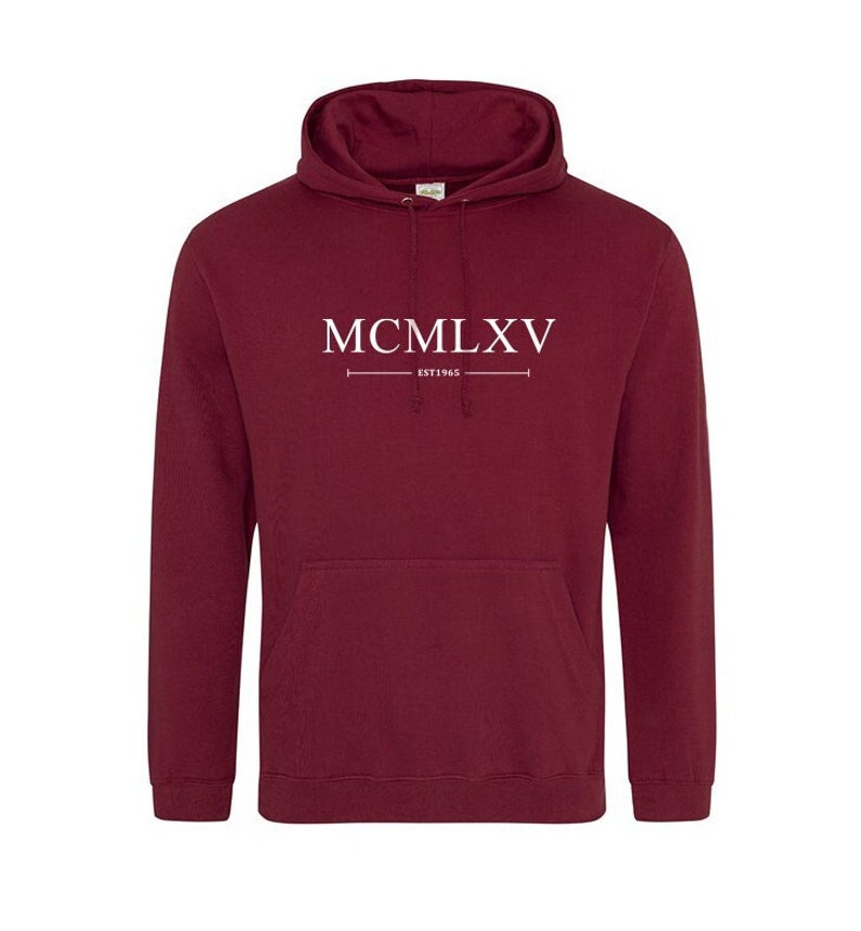 1965 Roman Numerals Hoodie Jumper Unisex Warm & Cosy - Etsy