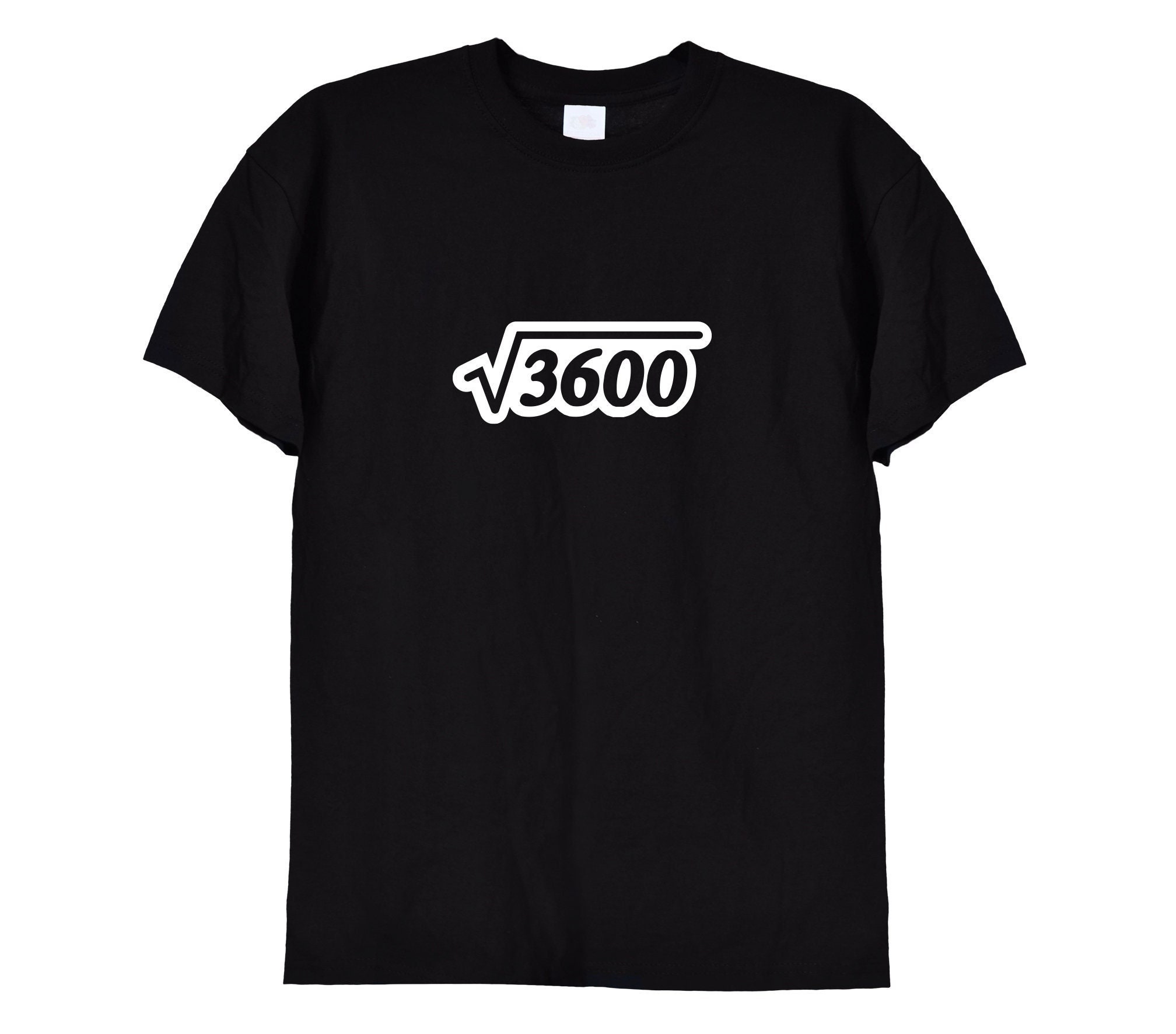 60th Birthday Square Root T Shirt - Cosy Cotton - Square Number of