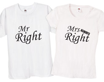Set de tasses, Mr. Right & Mrs. always Right