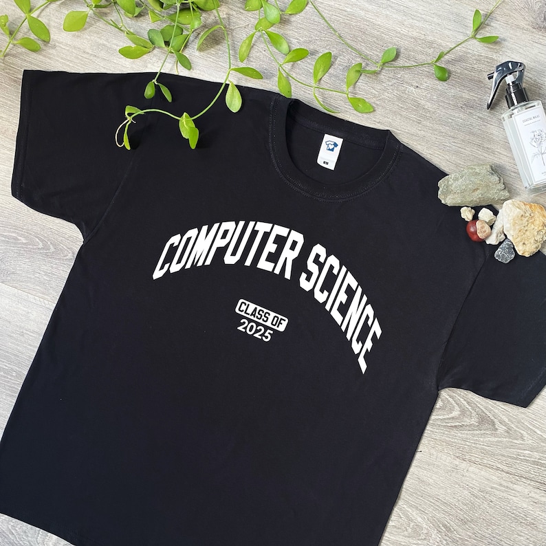 Custom Computer Science Graduation T-Shirt, Personalised Date University Graduate Gift For Graduating College Students