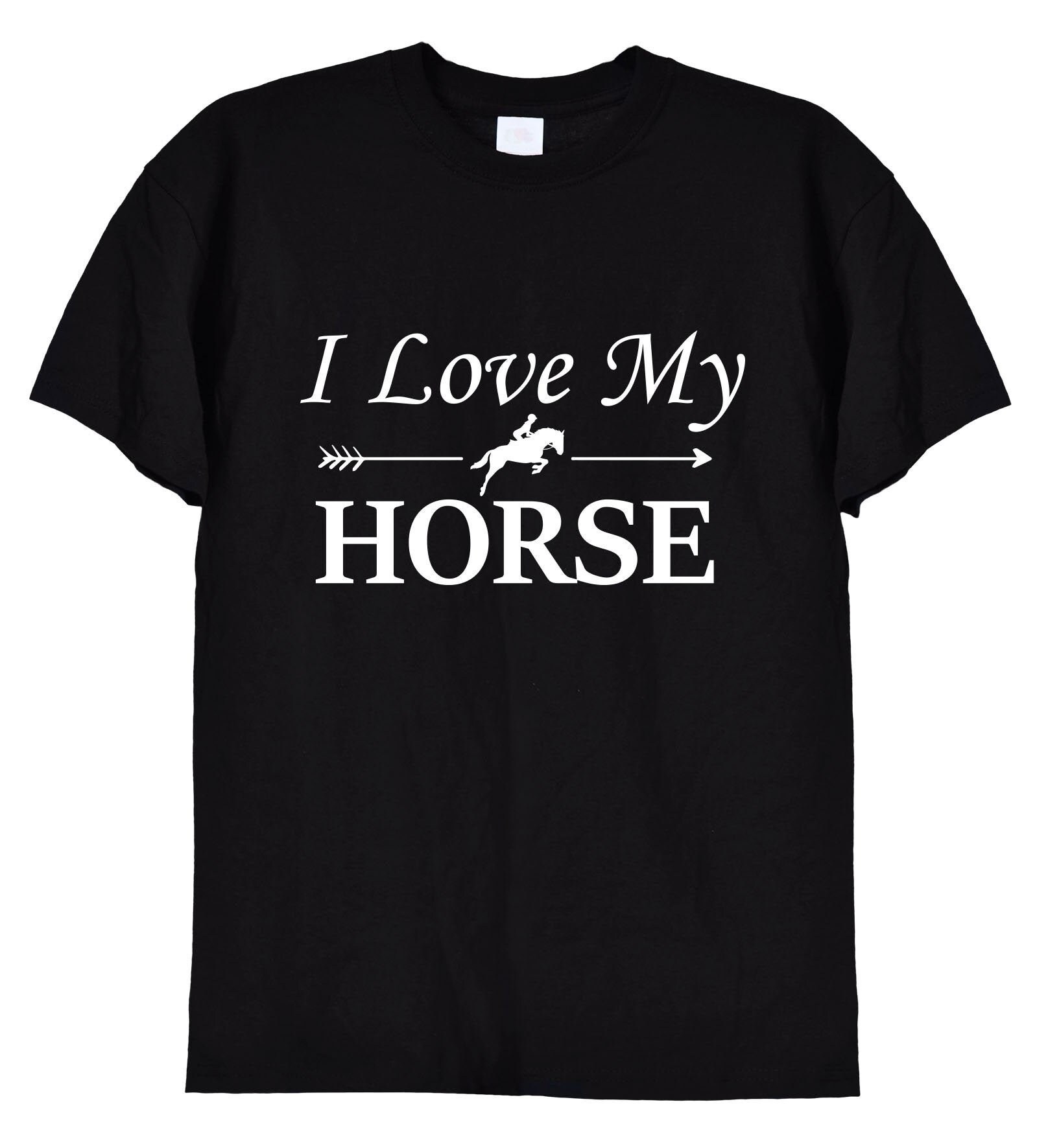 Ich liebe mein Pferd T Shirt süße Reitpferd Reiten Show Etsy.de