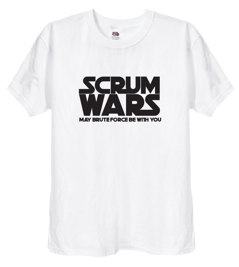 Scrum Rugby Funny Mens T-Shirt in Black or White, Rugby Union League Geek Sports Fan T Shirts, England Team, Brute Force, 107 image 2