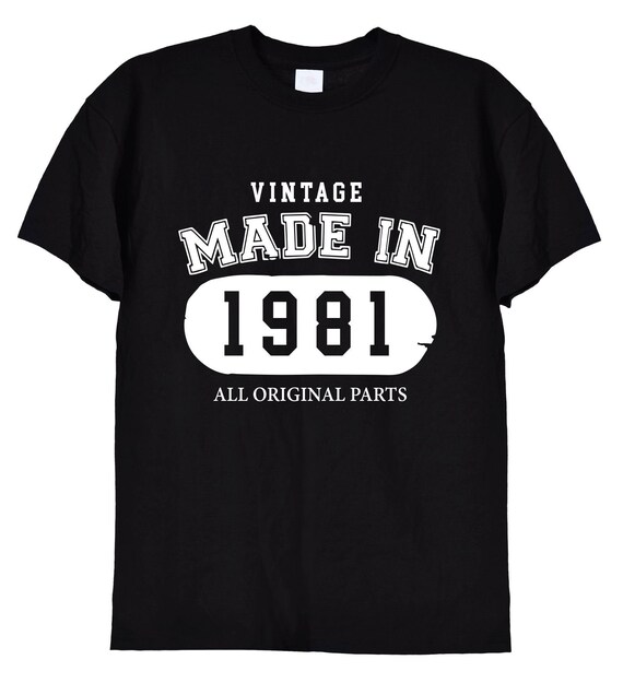 Vintage 1981 Original Parts T-Shirt 38th Birthday Gift Funny Vintage 1981 Original Parts T-Shirt 38th Birthday Gift Funny