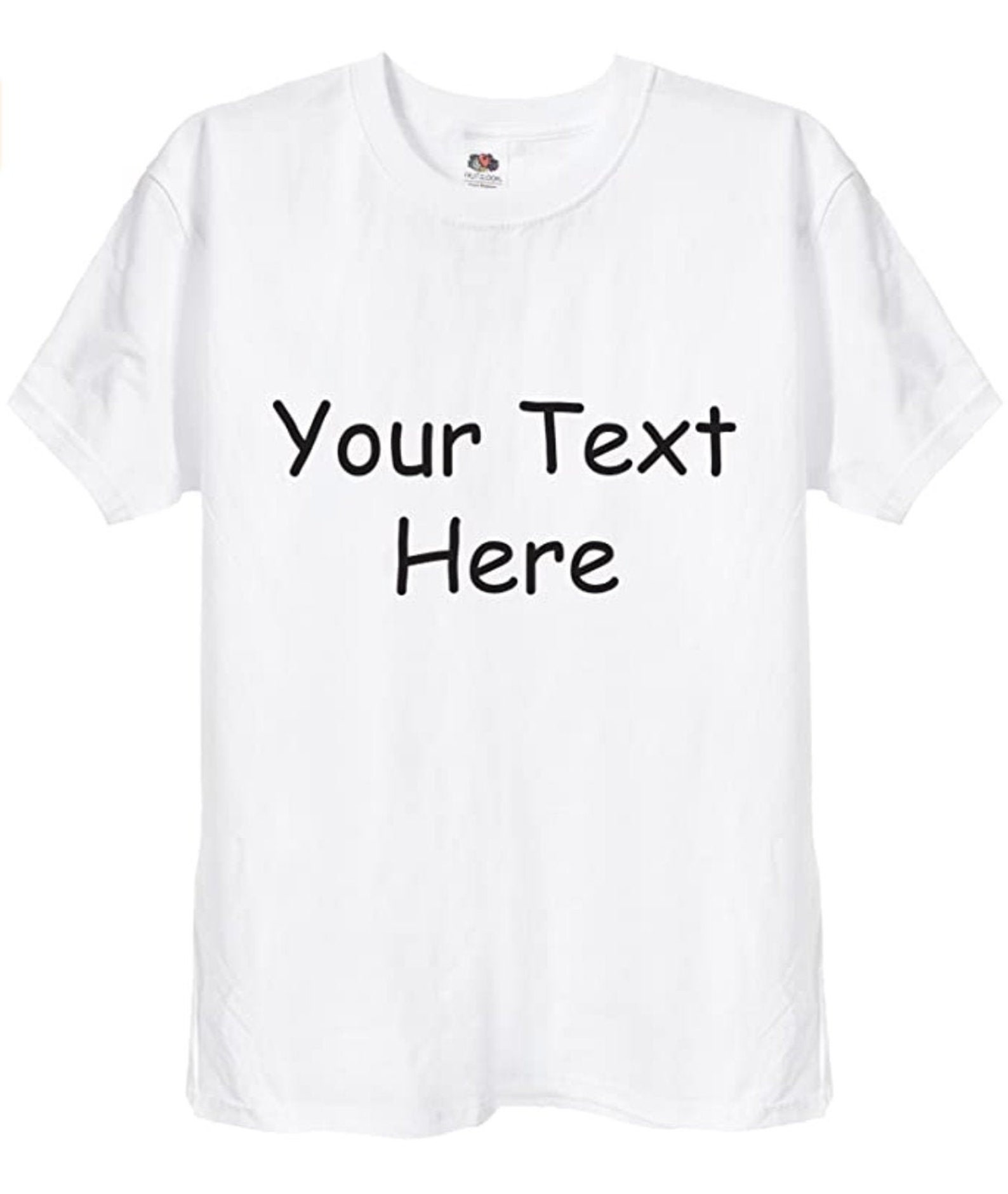 Your Text Here Personalised Customised T-shirt Top in White - Etsy UK