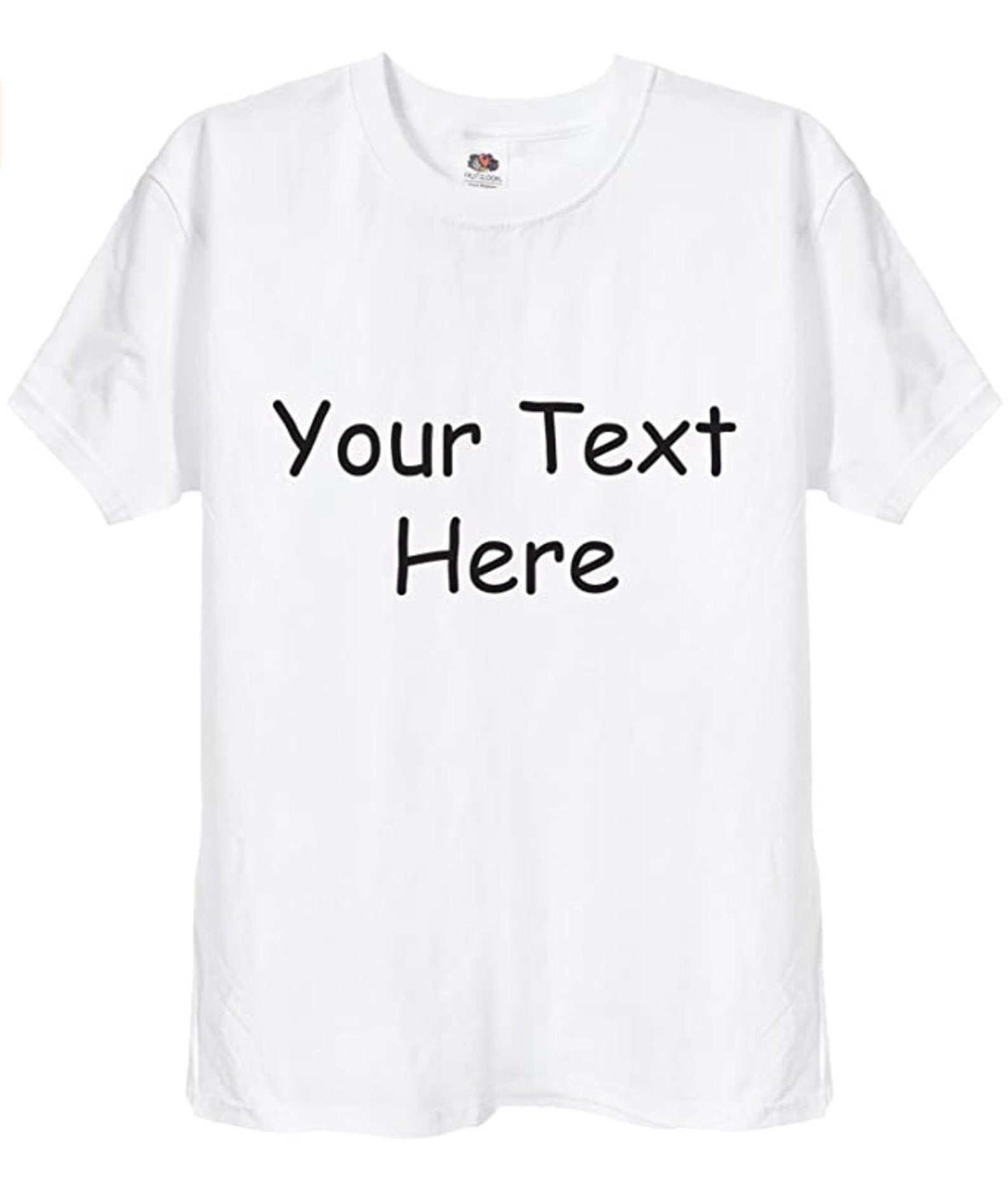 Your Text Here Personalised Customised Tshirt Top in White Etsy UK