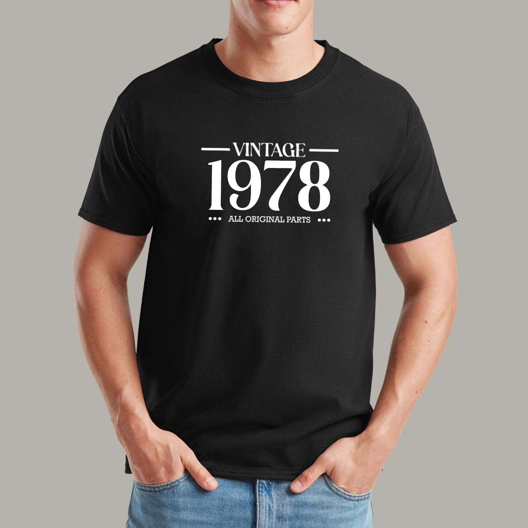 Born in 1978 T-shirt: Funny Birthday Soft Cotton Shirt With Custom 