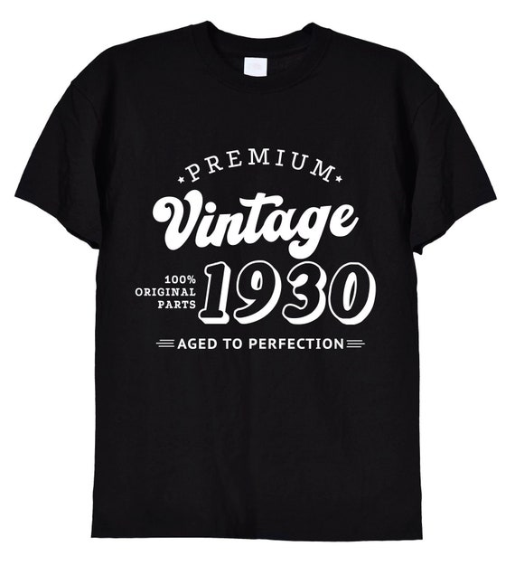 Premium Vintage 1930 Birthday Present T Shirt Funny Bday - Etsy 日本