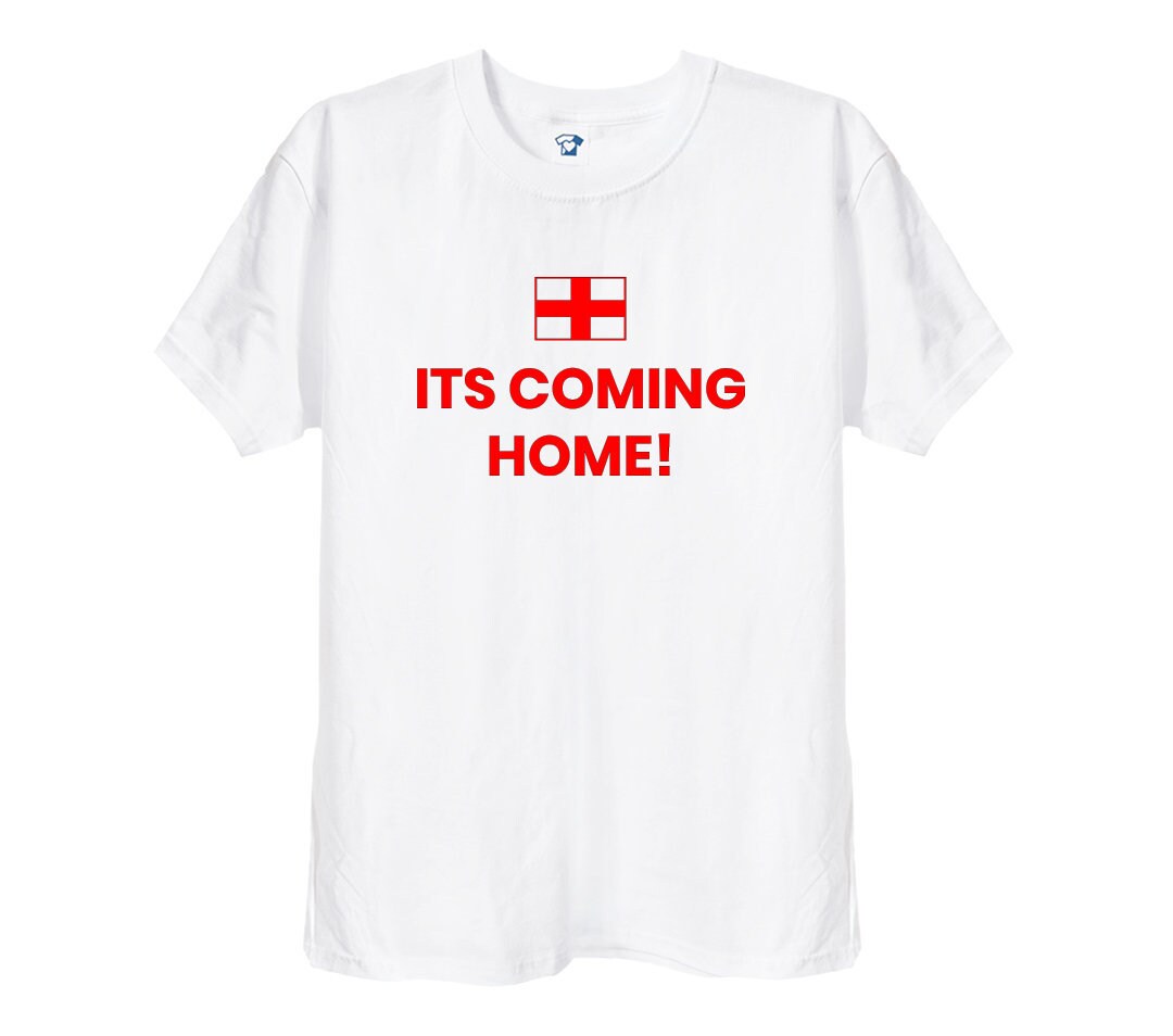 It's Coming Home Tee, England Football T Shirt for Boys, Men and Women