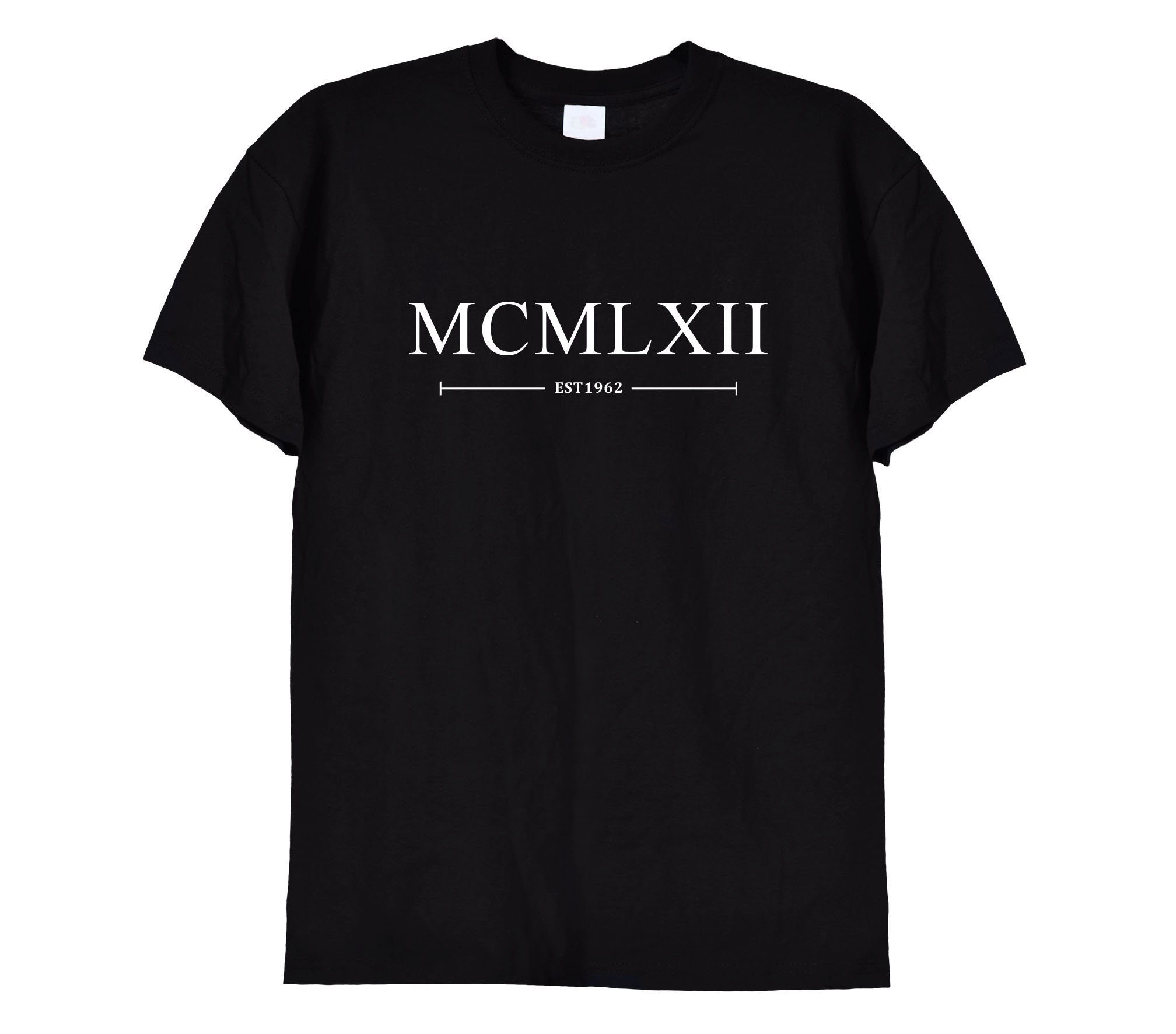 Born 1962 Birthday T Shirt in Roman Numerals, Black or White Colour, 59th Bday 60th Tee Top Gifts Ideas TShirt, Men or Women Unisex, 533