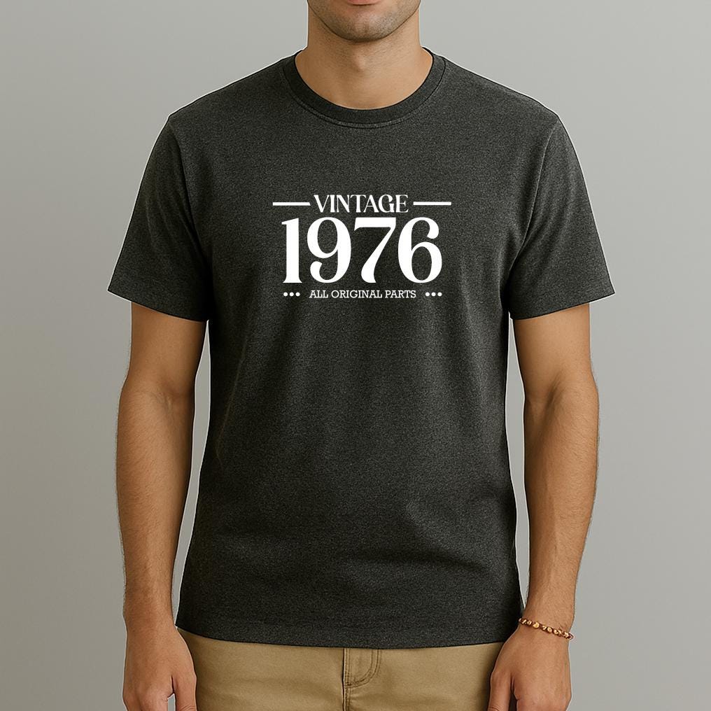 Born in 1976 T-shirt: Funny Birthday Soft Cotton Shirt With Custom