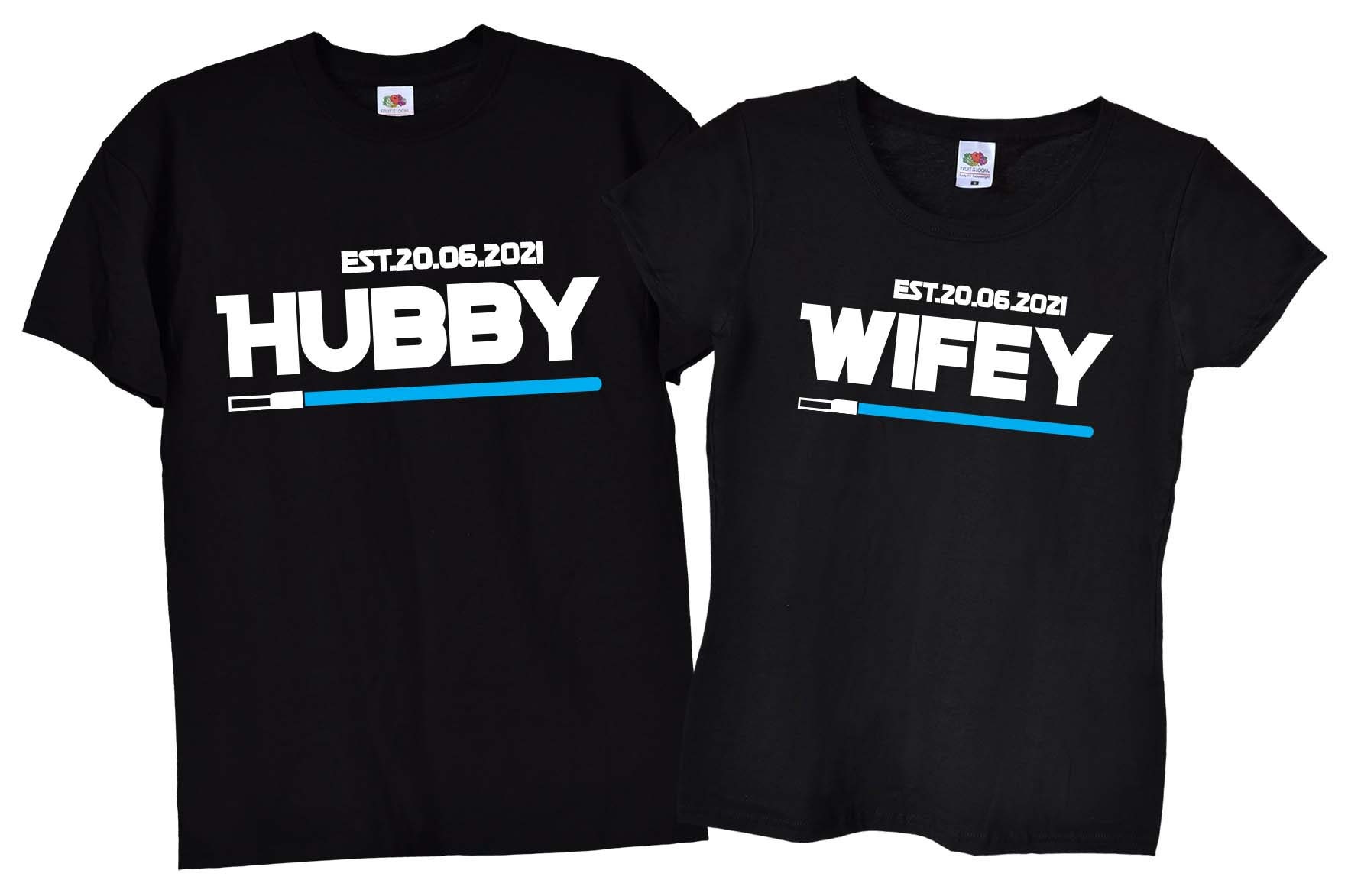 themed-hubby-wifey-t-shirts-personalised-mr-mrs-t-shirts-etsy