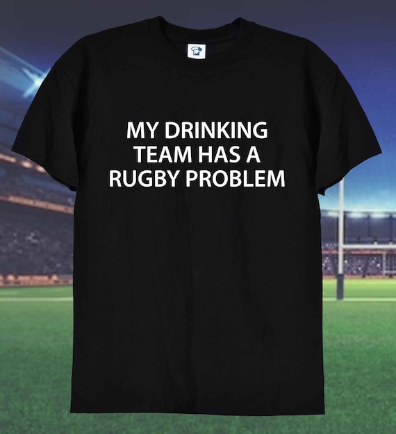 Funny My Drinking Team Rugby T Shirt, England Union League Sports Fan Ruck Scrum  Tee, White and Black, in All Sizes, 224 -  Canada
