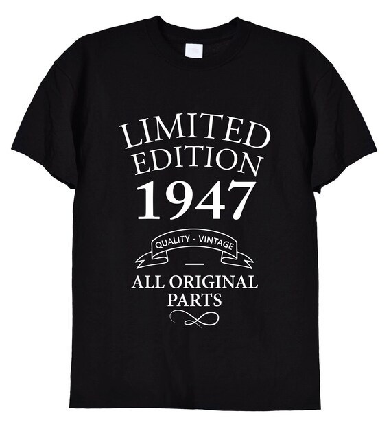 Mens Vintage Classic 1947 T Shirt / 70th Birthday Gifts For Him Mens Vintage Classic 1947 T Shirt / 70th Birthday Gifts For Him