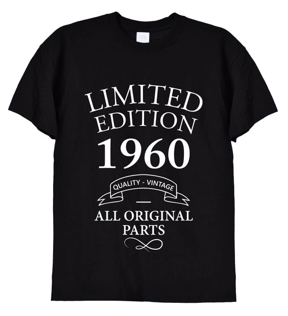Vintage 1960 T-Shirt Original Parts Men Women - Birthday Vintage 1960 T-Shirt Original Parts Men Women - Birthday