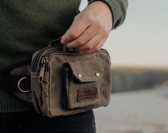 Waxed Cotton Waist bag