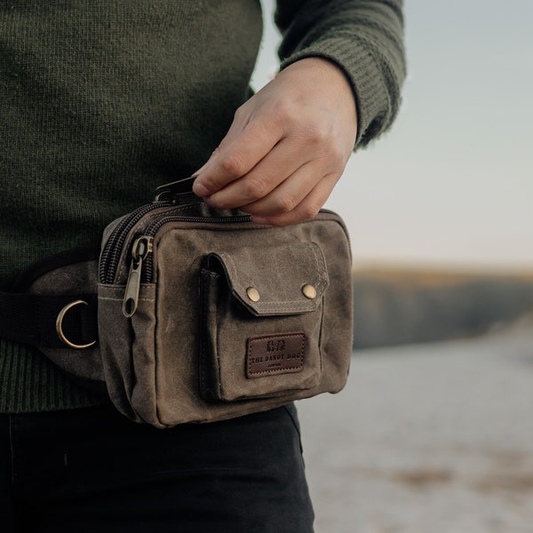 Waxed Cotton Waist bag