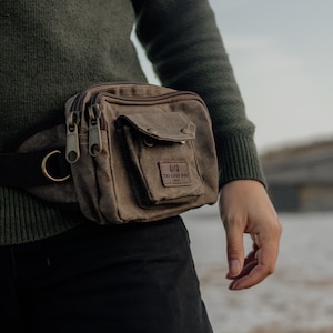 Waxed Cotton Waist bag zdjęcie 5