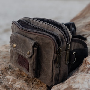 Waxed Cotton Waist bag zdjęcie 4