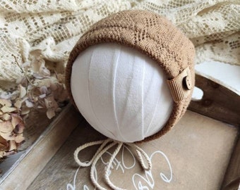 Newborn photo prop, photo session props, Newborn Bonnet, Baby boy Hat, Newborn knit hat, Winter Bonnet Hat, Photo basic Hat