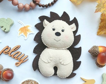 Felt Hedgehog, Woodland Nursery Decor, Handmade Animal