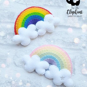 Rainbow nursery decoration, rainbow decoration, rainbow baby, rainbow with cloud, nursery mobile, baby shower, rainbow party favours