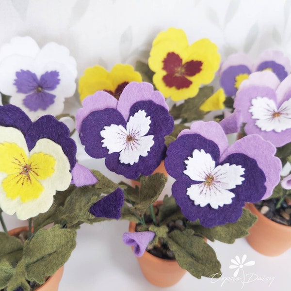 Flower Pot Felt Etsy