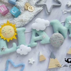 Sun and moon nursery name banner image 11