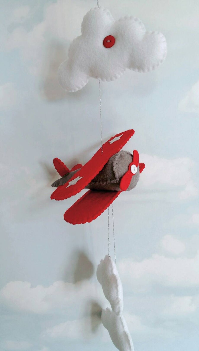 Airplane Nursery Mobile New Baby Gift Aeroplane Nursery Etsy UK