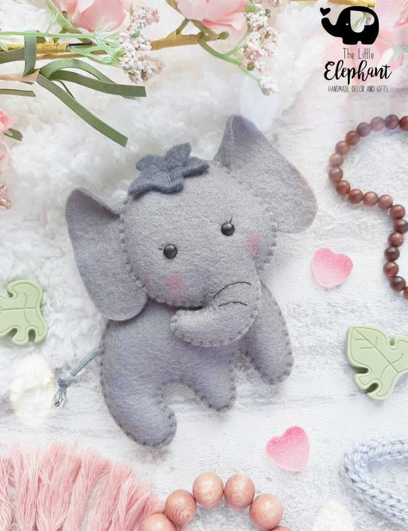 Personalised Elephant nursery banner, elephant bunting, elephant garland, elephant nursery decor zdjęcie 3
