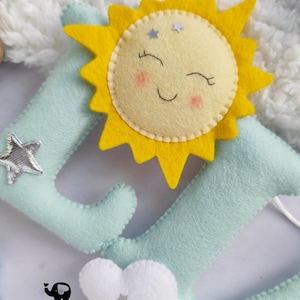 Sun and moon nursery name banner image 9