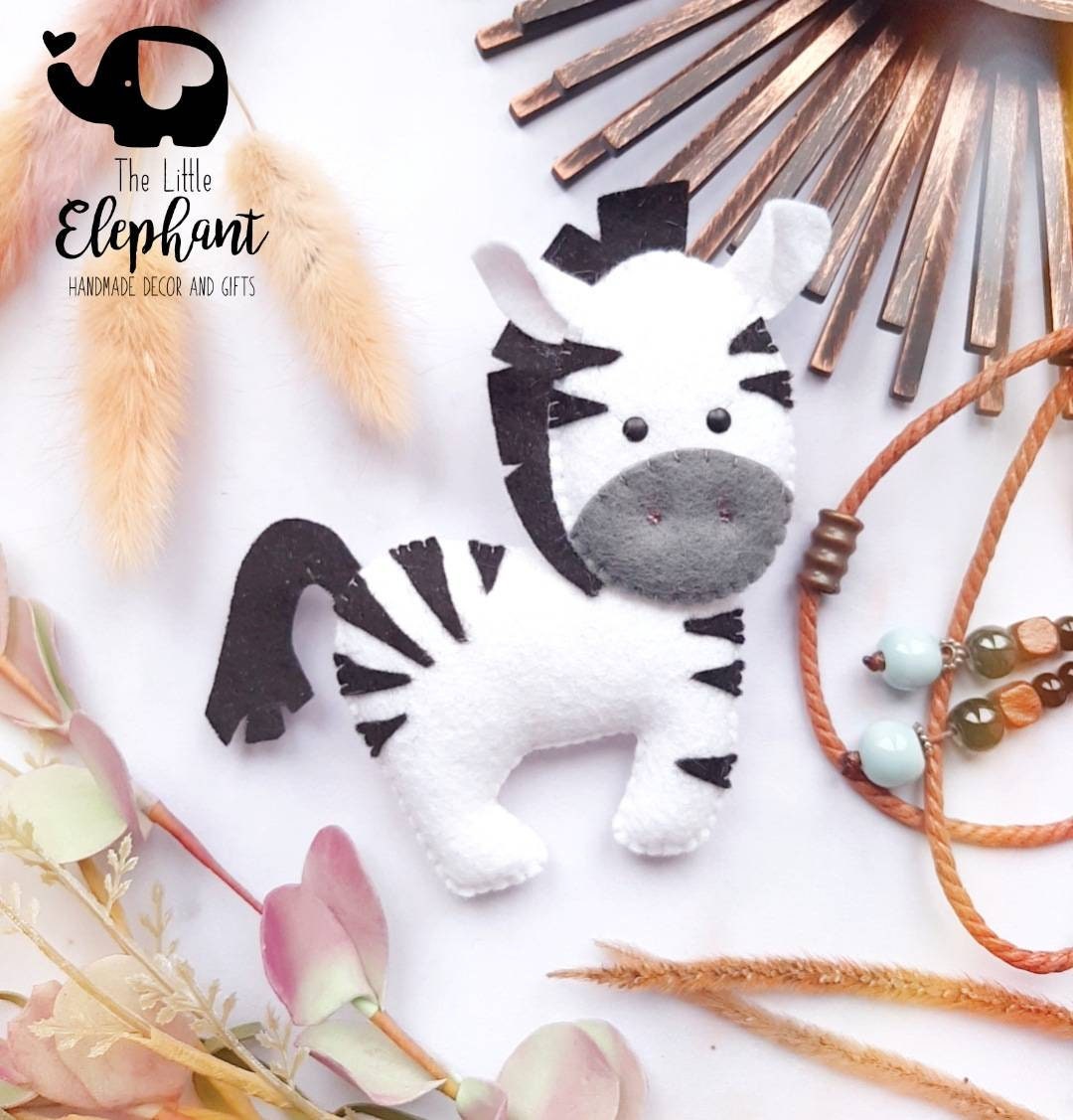 Felt Zebra Decoration, Safari Animals, Jungle Animals, Safari Nursery