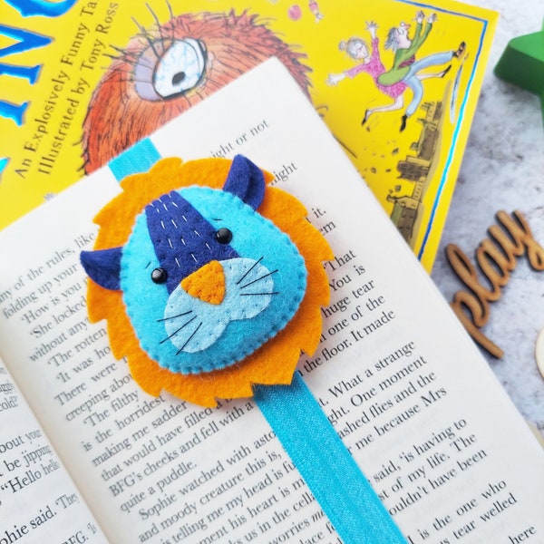 Lions head bookband, bookmark, planner accessories, kids bookmark.