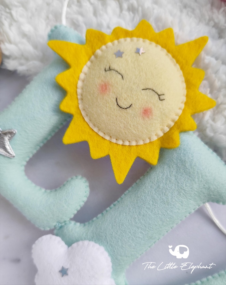 Sun and moon nursery name banner image 3