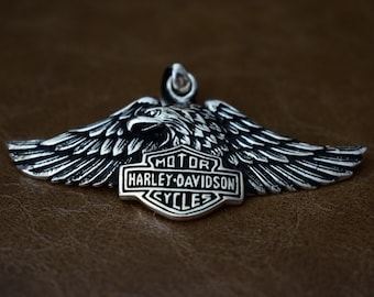 Harley motors necklace 925 sterling silver new handmade