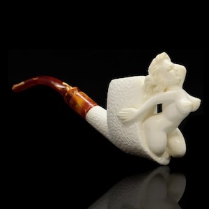 Naked Lady Pipe,block Meerschaum,handmade W Custom Made Case and Tamper