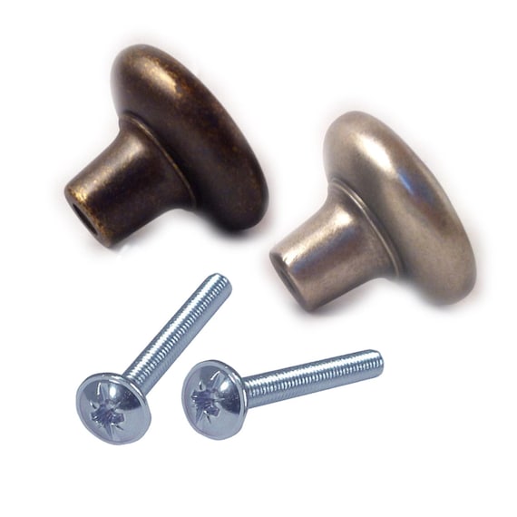 Brass or Pewter Knobs Yin and Yang 32mm Cupboard Drawer Door Handles Decorated