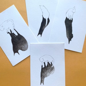 Ensemble de cartes de correspondance chat, ensemble de cartes de correspondance, idée cadeau pour amoureux des chats, papeterie chat, cartes postales d'Halloween