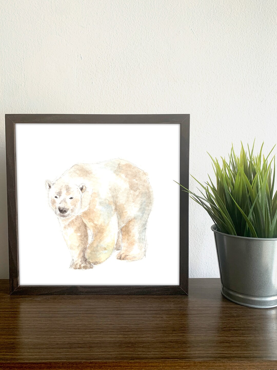 Polar Bear Nursery Wall Art, Baby Shower Gift, Zoo Animal Nursery