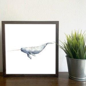 Narwhal Printable wall art, Narwhal digital Print, Sea Creature printable Art