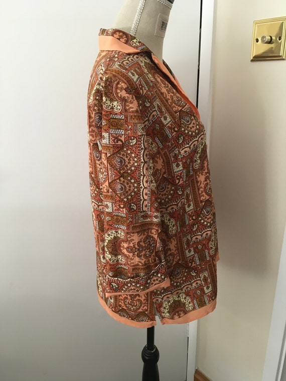 Vintage St Michael 1960s over blouse multicoloure… - image 3