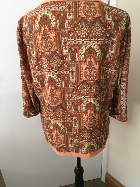 Vintage St Michael 1960s over blouse multicoloure… - image 5