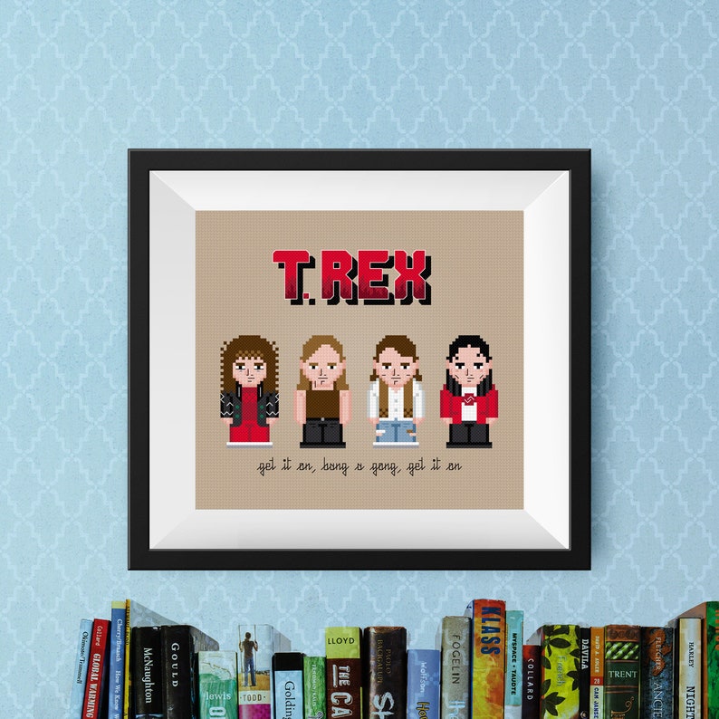 Lyrics Cross Stitch Pattern English Rock Band Cross Stitch 1970s Cross Stitch Glam Cross Stitch Famous People Cross Stitch Celebrity Song