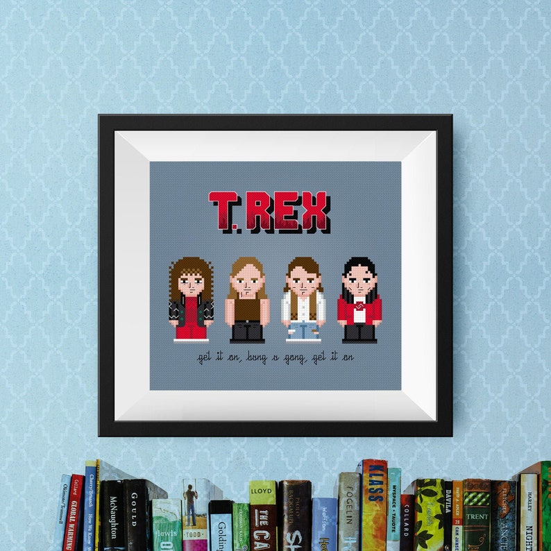 Lyrics Cross Stitch Pattern English Rock Band Cross Stitch 1970s Cross Stitch Glam Cross Stitch Famous People Cross Stitch Celebrity Song