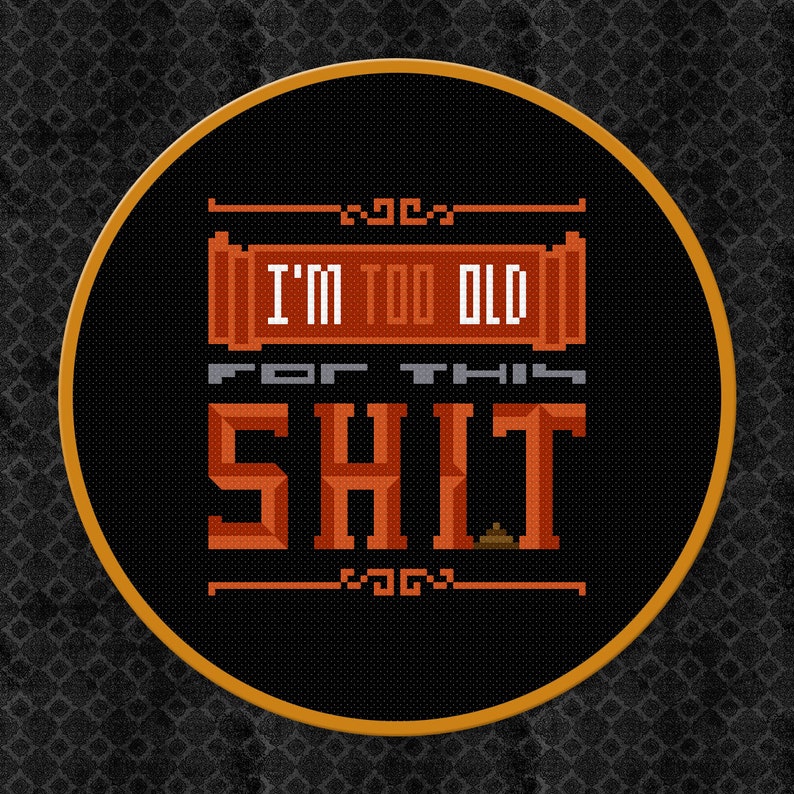 Subversive Cross Stitch Pattern Modern Cross Stitch Charts Curse Cross Stitch Design Shit Cross Stitch Funny Cross Stitch Poop Chart